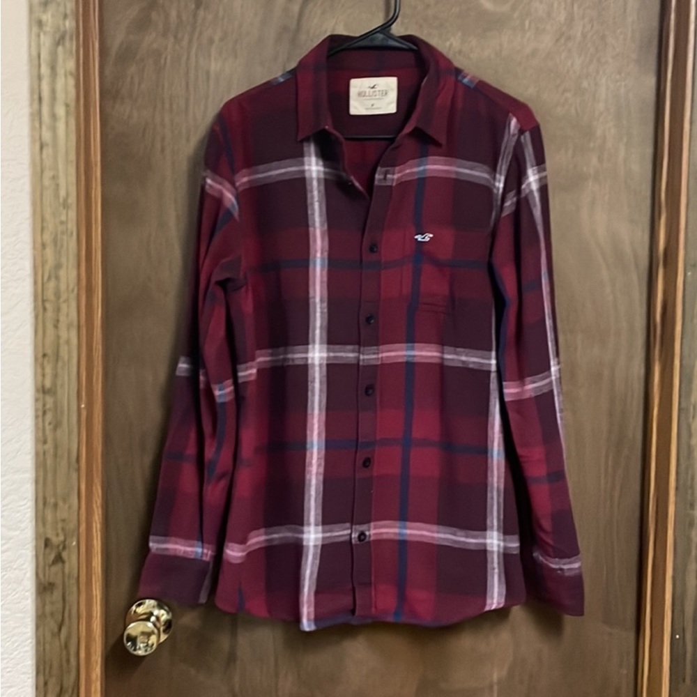 Hollister Button Up Plaid Shirt Long Sleeve Medium